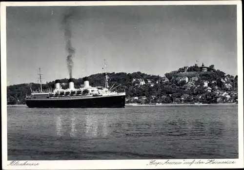 Ak Hamburg Altona Blankenese, Dampfschiff Cap Arcona auf der Heimreise, HSDG