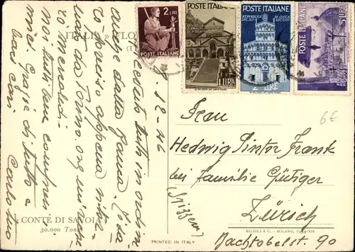 Ak Dampfschiff Conte di Savoia, Italian Line