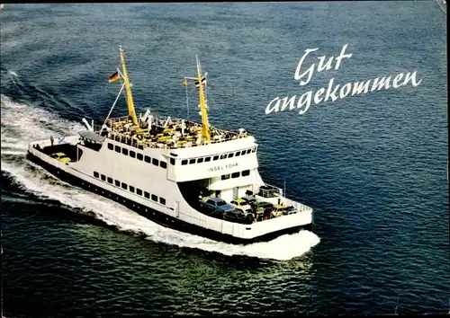 Ak Fährschiff MS Insel Föhr, Linie Dagebüll Wyk Wittdün