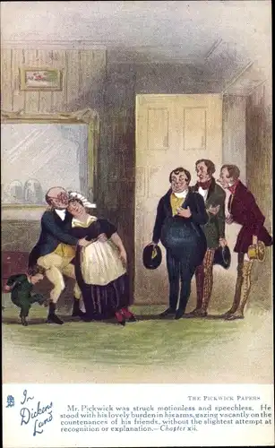 Künstler Ak In Dickens Land, The Pickwick Papers