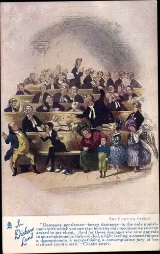Künstler Ak In Dickens Land, The Pickwick Papers