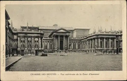 Ak Paris VII, Palais Bourbon, Chambre des Deputes, Cour d'honneur, Vue interieure
