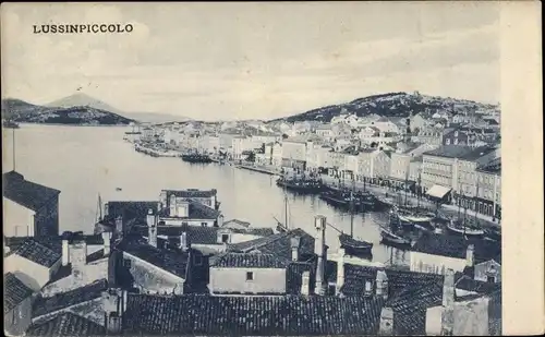 Ak Mali Lošinj Lussinpiccolo Kroatien, Panorama, Hafen, Kuk Torpedoboote