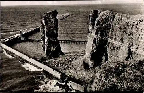 Ak Nordseeinsel Helgoland, Nordspitze mit Lange Anna