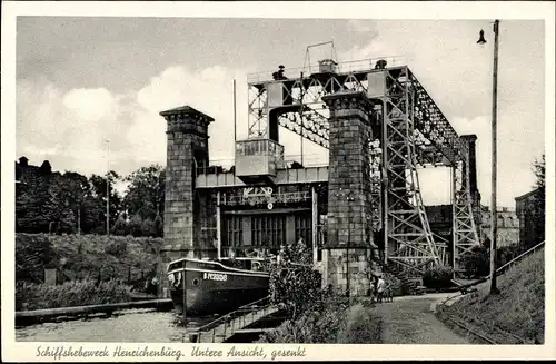 Ak Oberwiese Waltrop Ruhrgebiet, Schiffshebewerk Henrichenburg