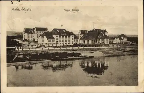 Ak Mainz Kastel Wiesbaden in Hessen, Pionier Kaserne