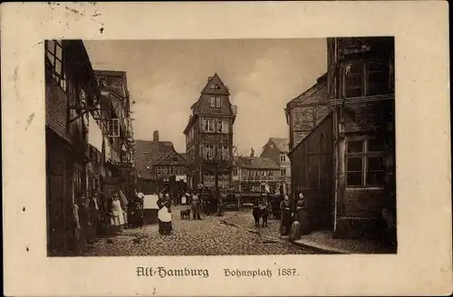 Ak Hamburg Mitte Altstadt, Bohnsplatz 1887