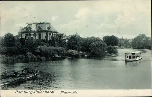 Ak Hamburg Nord Uhlenhorst, Alster