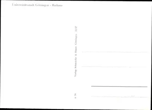 Ak Göttingen in Niedersachsen, Rathaus