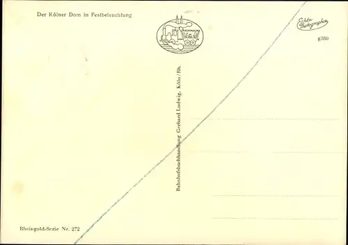 Ak Köln am Rhein, Dom, Festbeleuchtung