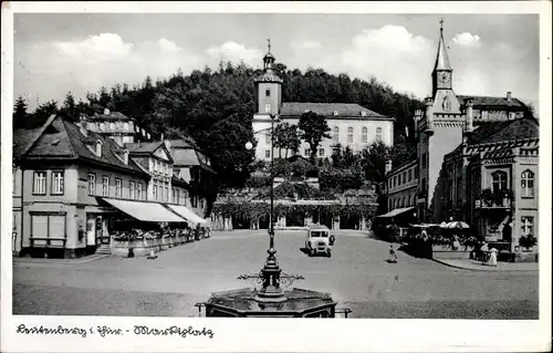 Ak Bad Leutenberg Thüringen, Marktplatz