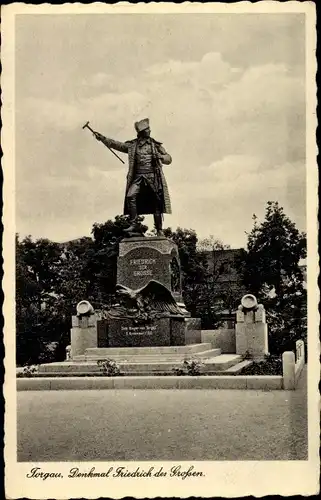 Ak Torgau an der Elbe, Denkmal, Friedrich der Große