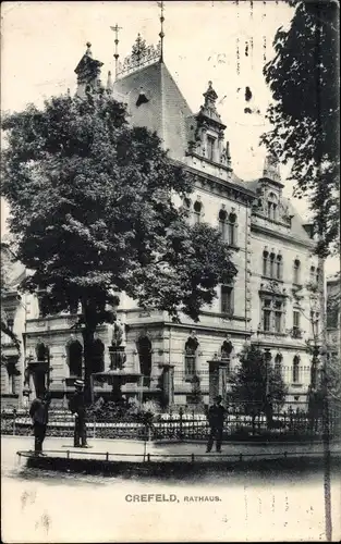 Ak Krefeld am Niederrhein, Rathaus