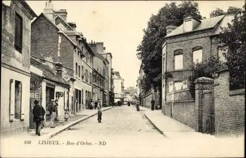 Ak Lisieux Calvados, Rue d'Orbec