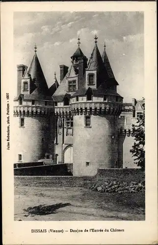 Ak Dissais Dissay Vienne, Donjon de l'Entree du Chateau