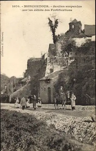 Ak Moncontour Vienne, Jardins suspendus sur les debris des Fortifications