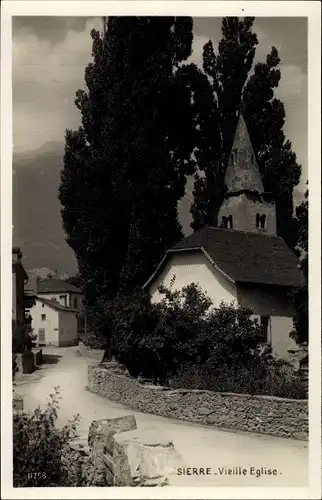 Ak Siders Sierre Kanton Wallis, Vieille Eglise