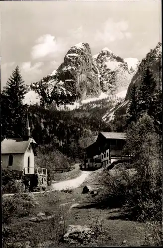 Ak Hinterbärenbad in Tirol, Totenkirchl und Karlsspitze