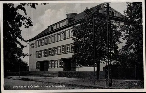 Ak Trzcianka Schönlanke an der Ostbahn Posen, Hindenburgschule