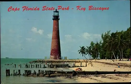 Ak Key Biscayne Florida USA, Cape Florida State Park, Leuchtturm