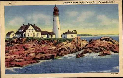 Ak Portland Maine USA, Portland Head Light, Casco Bay