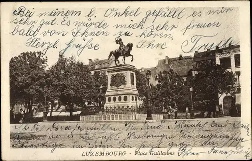 Ak Luxemburg Luxembourg, Place Guillaume
