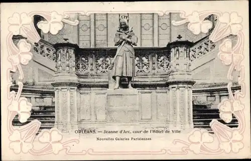 Passepartout Ak Orléans Loiret, Jeanne d'Arc, cour de l'Hotel de Ville