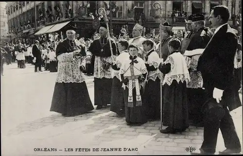 Ak Orléans Loiret, Les Fetes de Jeanne d'Arc, Geistliche