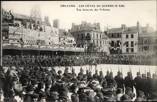 Ak Orléans Loiret, Les Fetes de Jeanne d'Arc, vue generale des Tribunes