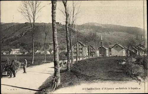 Ak Ballon d'Alsace Vosges, Arrivee a Lepaix