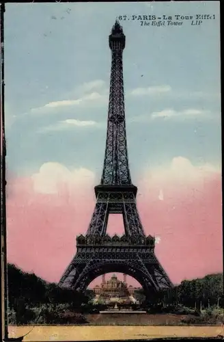 Ak Paris VII, La Tour Eiffel, Eiffelturm