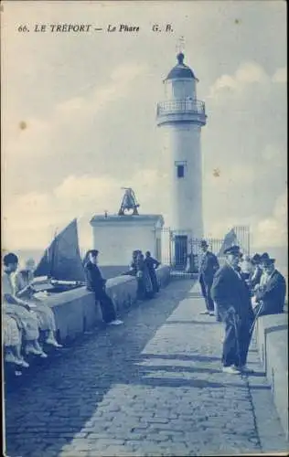 Ak Le Tréport Seine Maritime, Le Phare