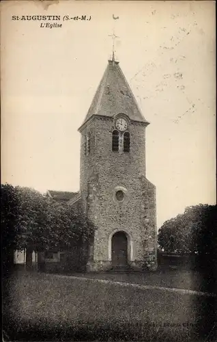 Ak Saint Augustin Seine et Marne, L'Eglise