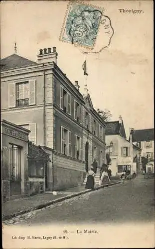 Ak Lagny Thorigny Seine et Marne, La Mairie