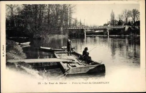 Ak Champigny Val de Marne?, Le Tour de Marne, Pres le Pont