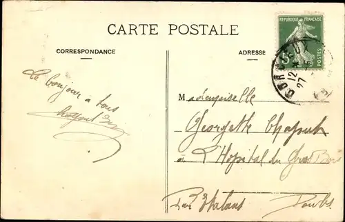 Ak Corcieux Vosges, Entree de la village par la route de Granges