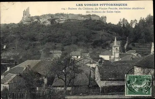 Ak Pierre Percée Meurthe et Moselle, Ruines du Chateau