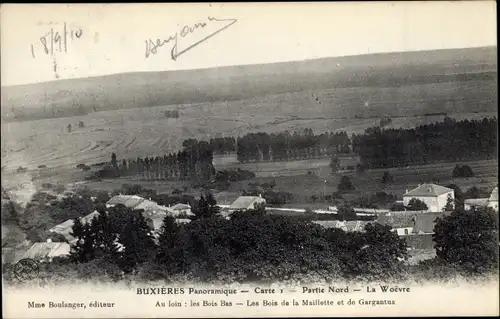 Ak Buxières Meuse, Vue Panoramique, La Woevre