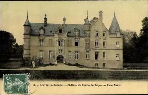 Ak Lorrez le Bocage Seine et Marne, Chateau de Monsieur le Comte Louis de Segur