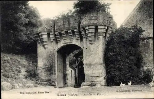 Ak Vierzy Aisne, Ancienne Porte, Altes Portal, Tor