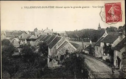 Ak Villeneuve sur Fère Aisne, Vue generale