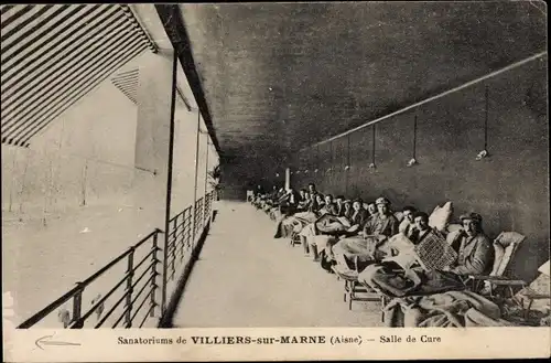 Ak Villiers sur Marne Val de Marne, Sanatorium, Salle de Cure