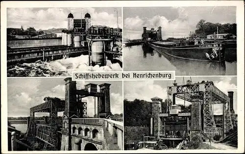 Ak Oberwiese Waltrop Ruhrgebiet, Schiffshebewerk Henrichenburg