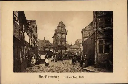 Ak Hamburg Mitte Altstadt, Bohnsplatz 1887