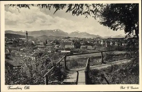 Ak Traunstein in Oberbayern, Panorama
