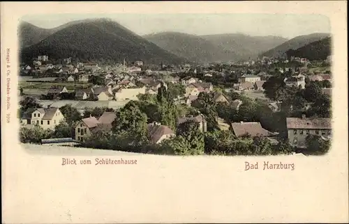 Ak Bad Harzburg am Harz, Totale vom Schützenhaus gesehen