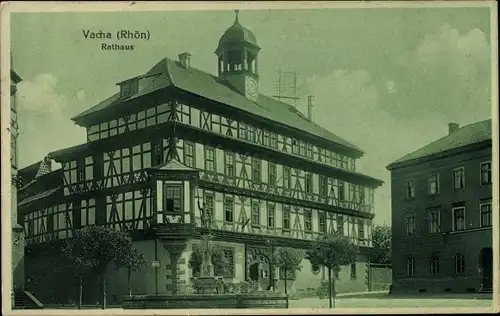 Ak Vacha in der Rhön Thüringen, Rathaus