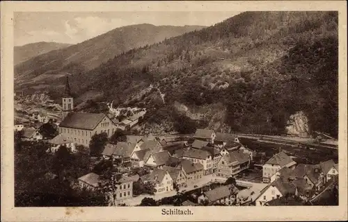 Ak Schiltach im Schwarzwald, Ort aus Vogelschau