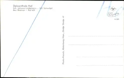 Ak Scheeßel in Niedersachsen, Delventhals Hof