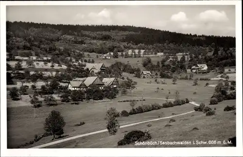 Ak Schönbüch Sasbachwalden in Baden Württemberg, Häuser, Umgebung